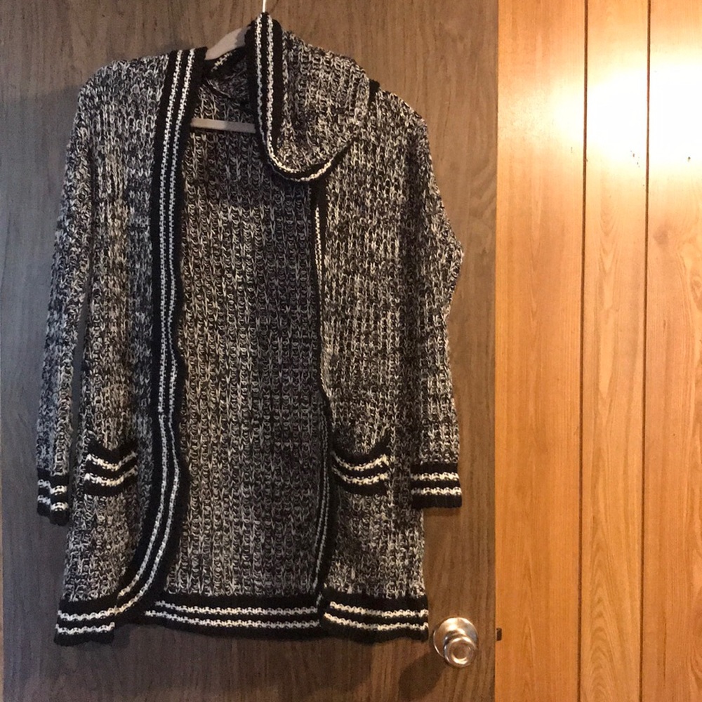 hooded cardigan
